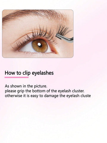 DlY Eyelash Extension Kit Individual Lashes Cluster D Curling, Lash Clusters With Lash Bond, Lash Remove And Seal And Lash Applicator Brush Tool