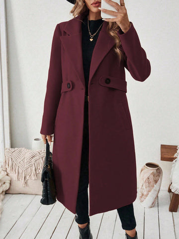 Women's Elegant Stand Collar Belted Jacket