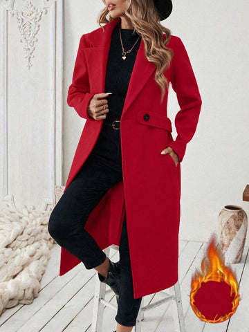 Women's Elegant Stand Collar Belted Jacket
