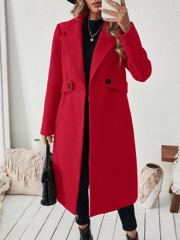 Women's Elegant Stand Collar Belted Jacket