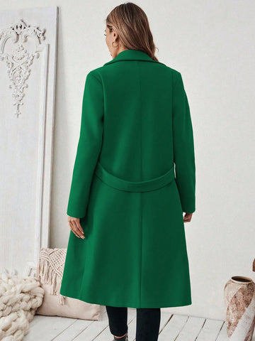 Women's Elegant Stand Collar Belted Jacket