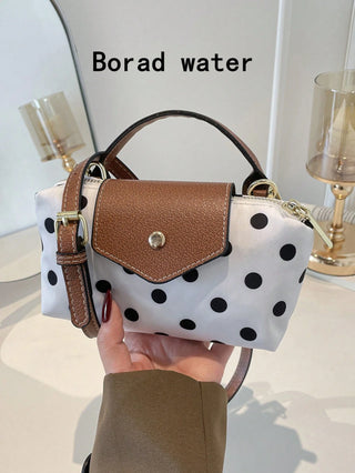 Solid Color Mini Handbag With Adjustable Shoulder Strap