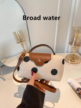 Solid Color Mini Handbag With Adjustable Shoulder Strap