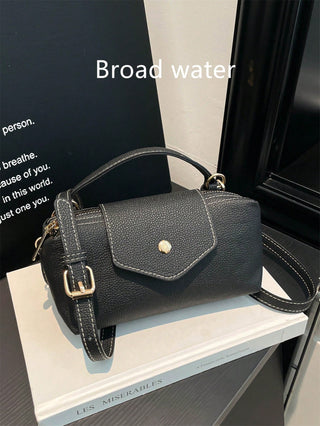 Solid Color Mini Handbag With Adjustable Shoulder Strap