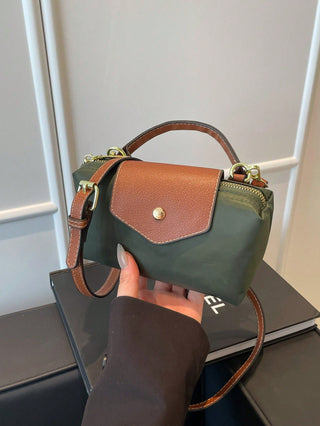 Solid Color Mini Handbag With Adjustable Shoulder Strap