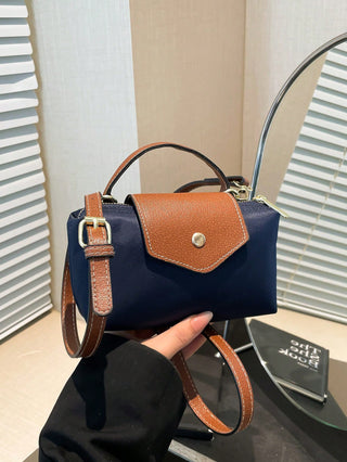 Solid Color Mini Handbag With Adjustable Shoulder Strap