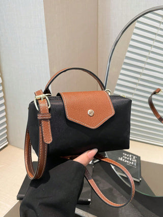 Solid Color Mini Handbag With Adjustable Shoulder Strap