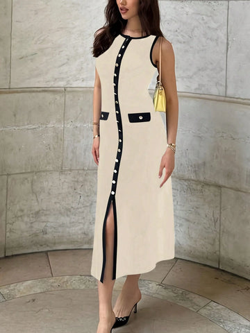 Women's Knitted Ribbed Maxi Dress