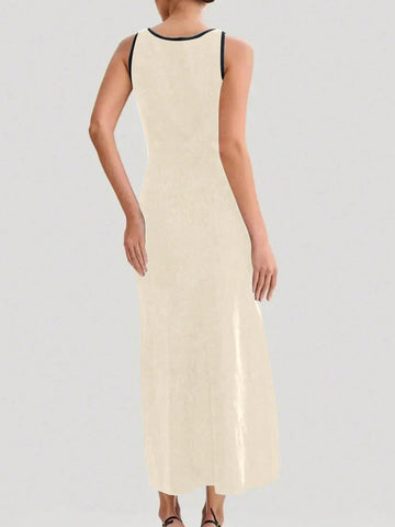Women's Knitted Ribbed Maxi Dress