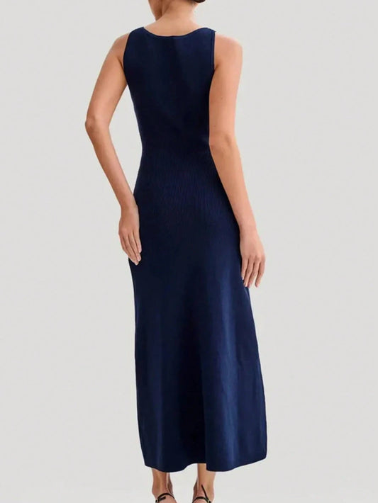 Women's Knitted Ribbed Maxi Dress