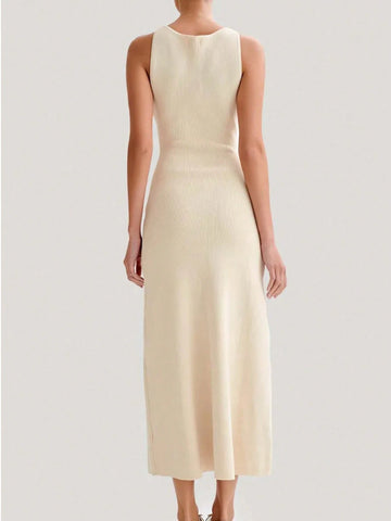 Women's Knitted Ribbed Maxi Dress