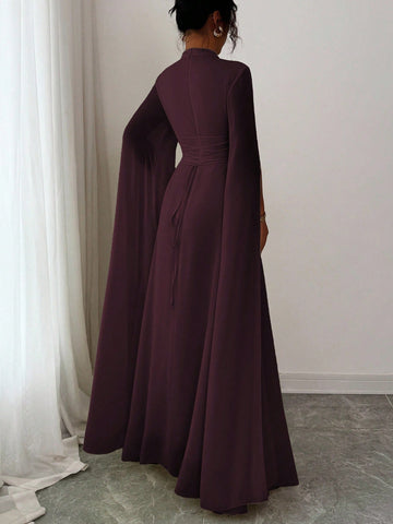 Elenzga Women's Elegant French Romantic Vacation Style Beach Dress