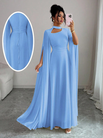 Elenzga Women's Elegant French Romantic Vacation Style Beach Dress