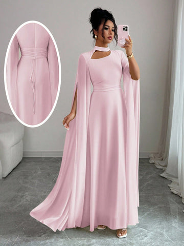 Elenzga Women's Elegant French Romantic Vacation Style Beach Dress