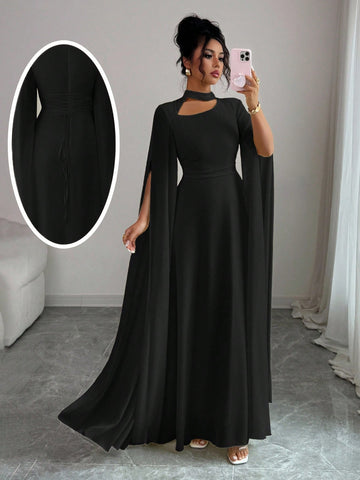 Elenzga Women's Elegant French Romantic Vacation Style Beach Dress