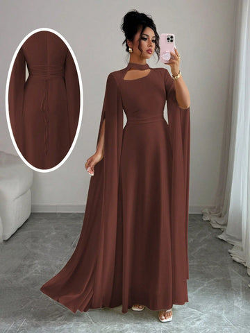 Elenzga Women's Elegant French Romantic Vacation Style Beach Dress