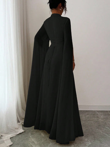 Elenzga Women's Elegant French Romantic Vacation Style Beach Dress