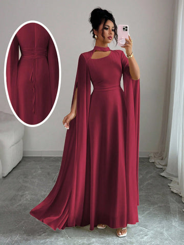 Elenzga Women's Elegant French Romantic Vacation Style Beach Dress