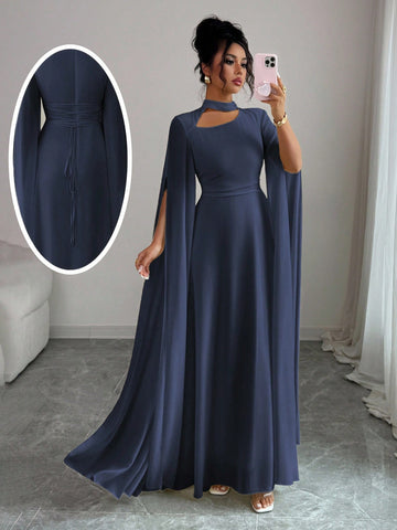 Elenzga Women's Elegant French Romantic Vacation Style Beach Dress