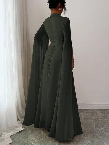 Elenzga Women's Elegant French Romantic Vacation Style Beach Dress