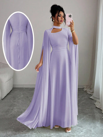 Elenzga Women's Elegant French Romantic Vacation Style Beach Dress