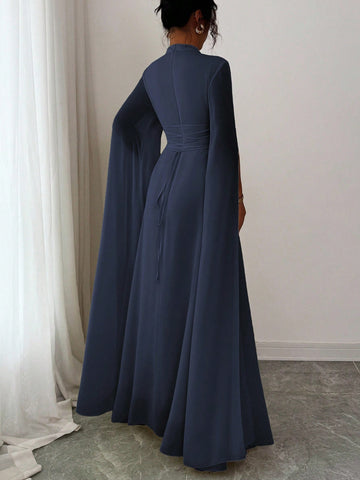 Elenzga Women's Elegant French Romantic Vacation Style Beach Dress