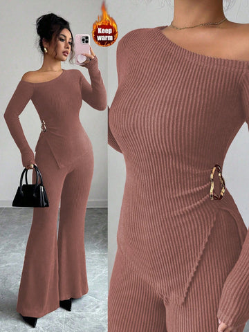 Elenzga Women's Fashion Casual 2-Piece Set