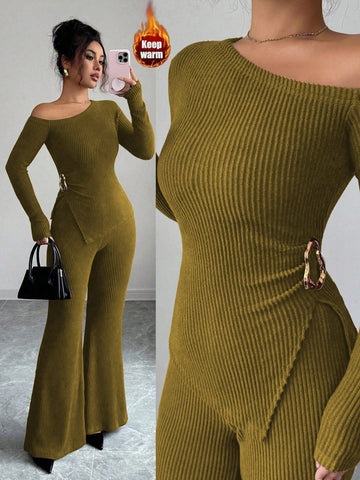 Elenzga Women's Fashion Casual 2-Piece Set