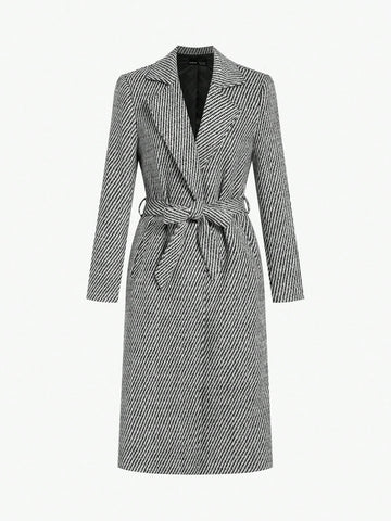 Clasi Notched Collar Single Button Overcoat