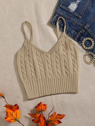 Essnce Cable Knit Cami Top