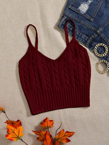 Essnce Cable Knit Cami Top