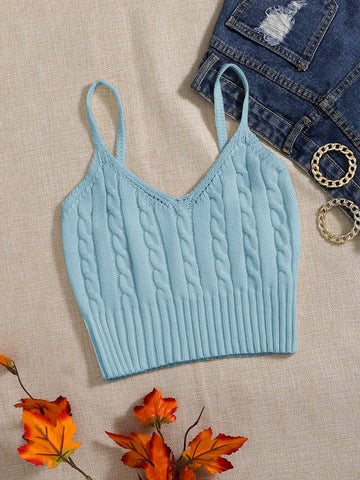 Essnce Cable Knit Cami Top