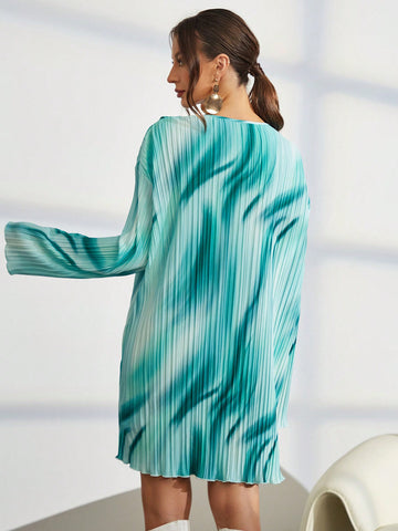 Essnce Tie Dye Drop Shoulder Tunic Dress