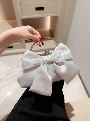 Evening Bag Fashionable Bow Decor Clip Top