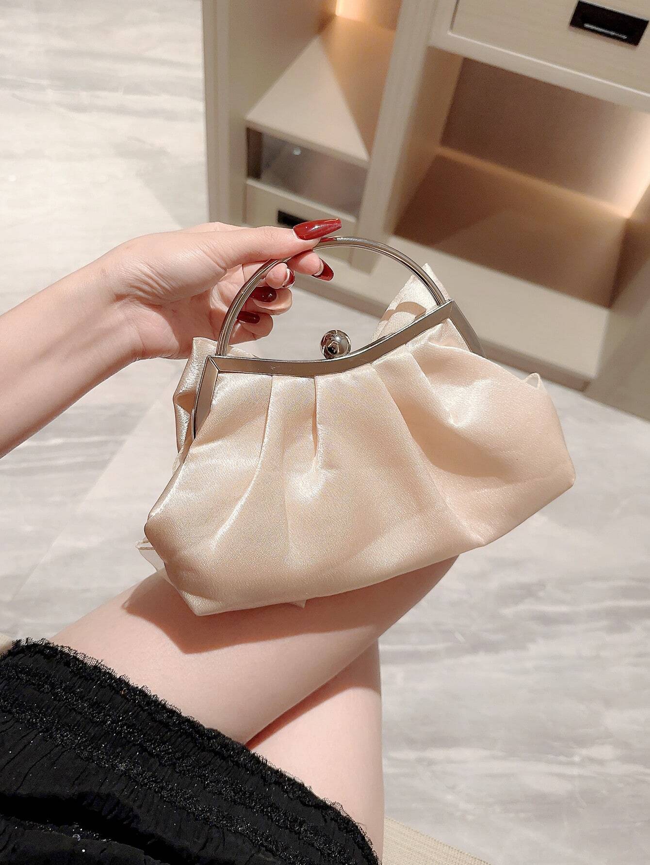 Evening Bag Fashionable Bow Decor Clip Top