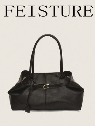 Strap Decor Straw Bag