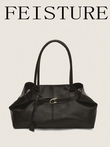 Strap Decor Straw Bag