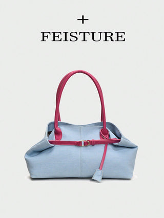 Strap Decor Straw Bag