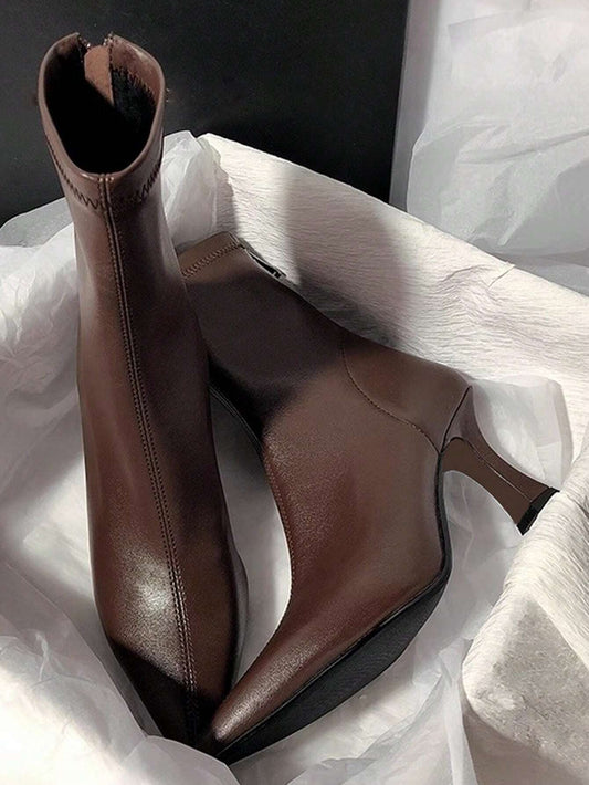 Women's Pointed-Toe High Heel Ankle Boots