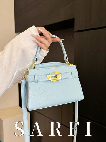 Fashionable High-End Lychee Pattern Women's Handbag