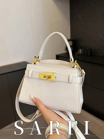 Fashionable High-End Lychee Pattern Women's Handbag