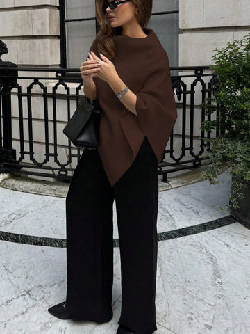 Minimalist Fashion Poncho Sweater