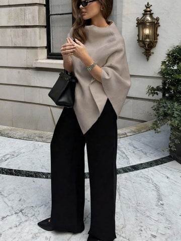 Minimalist Fashion Poncho Sweater