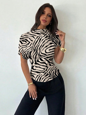 Tie-Dye Print Blouse