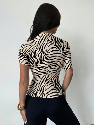 Tie-Dye Print Blouse
