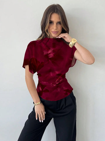 Tie-Dye Print Blouse