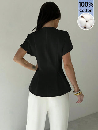 Elegant Mature Smart Casual Office Dinner Brunch Shirt
