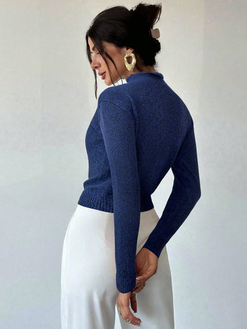 High Neck Loose Casual Versatile Knit Sweater Vest