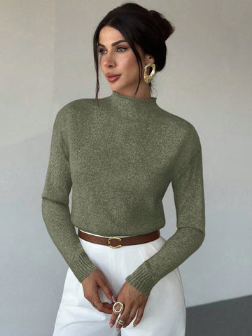 High Neck Loose Casual Versatile Knit Sweater Vest