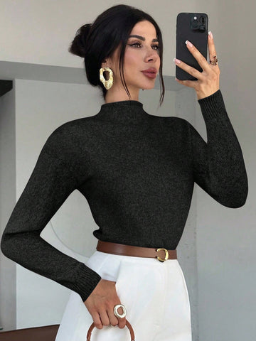 High Neck Loose Casual Versatile Knit Sweater Vest